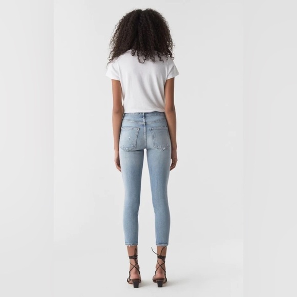AGOLDE Jeans Womens 27 Sophie High Rise Skinny Crop Distressed Casual Boho NWT - Picture 2 of 13